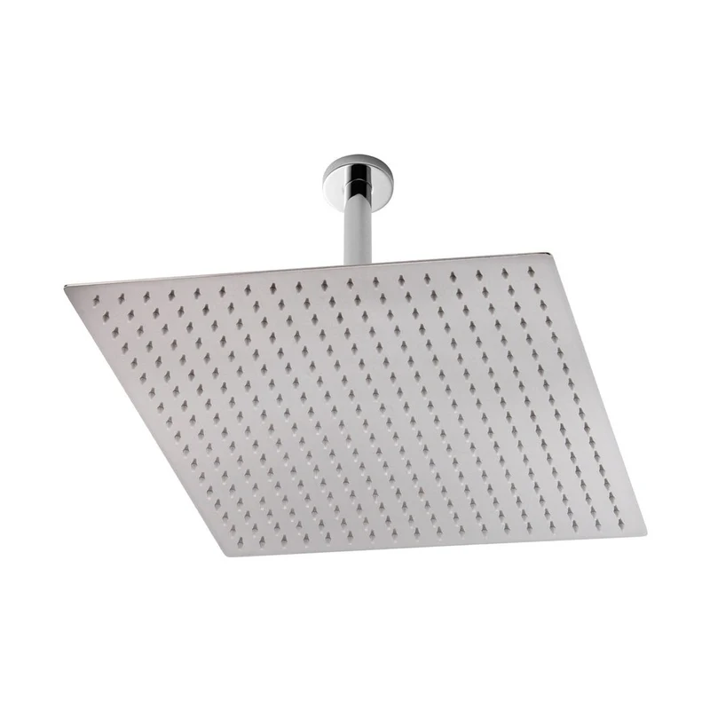 Hudson Reed Fixed Heads Ceiling Mounted Head & Arm Contemp Chrome Stainless Steel 266x400x400mm