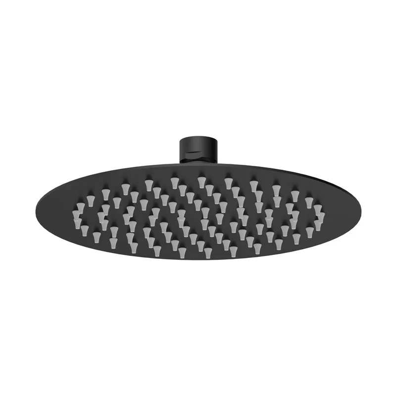 Hudson Reed Fixed Heads Fixed Head Contemp Matt Black Stainless Steel 56x200x200mm