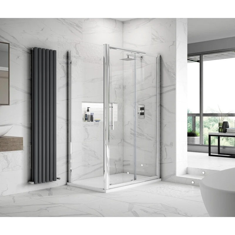 Hudson Reed Apex 1400mm Sliding Door Contemp Chrome Aluminium,metal 1900x1390x44mm - M1400SS-E8