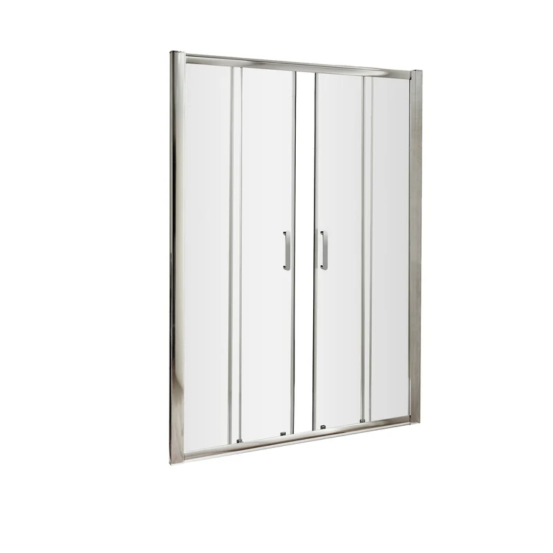 Hudson Reed Pacific 1700mm Double Sliding Door Contemp Chrome Aluminium,metal 1850x1690x44mm - AQSLD17H3
