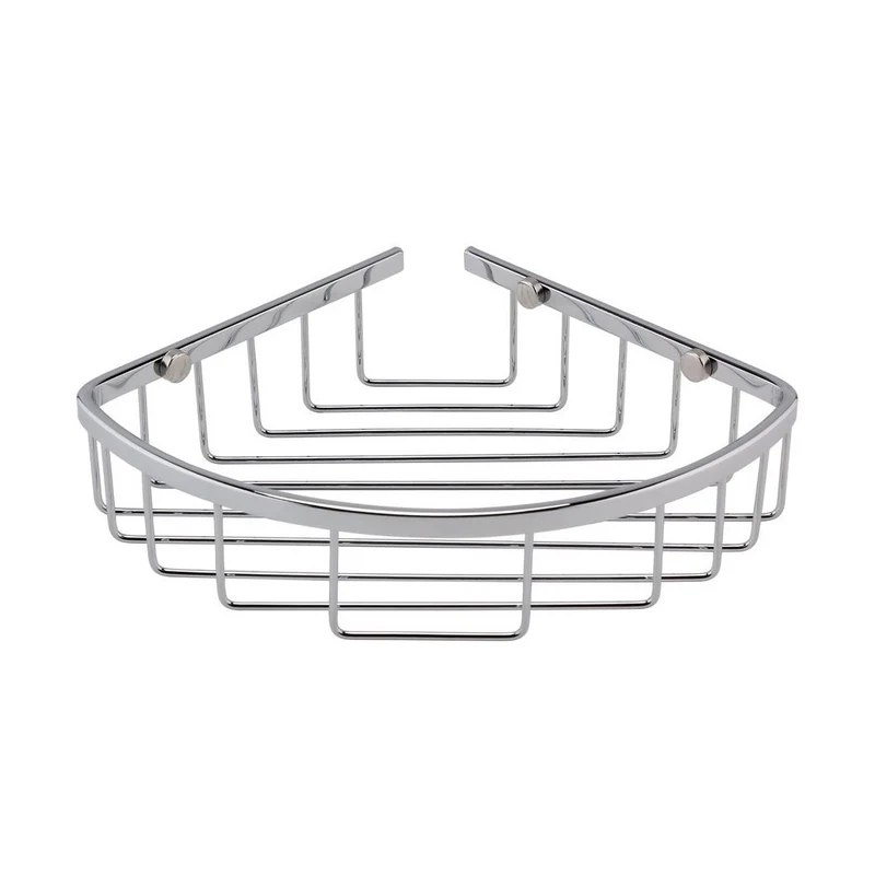 Hudson Reed Shower Parts Deep Corner Basket Trad Chrome Brass 82x255x156mm