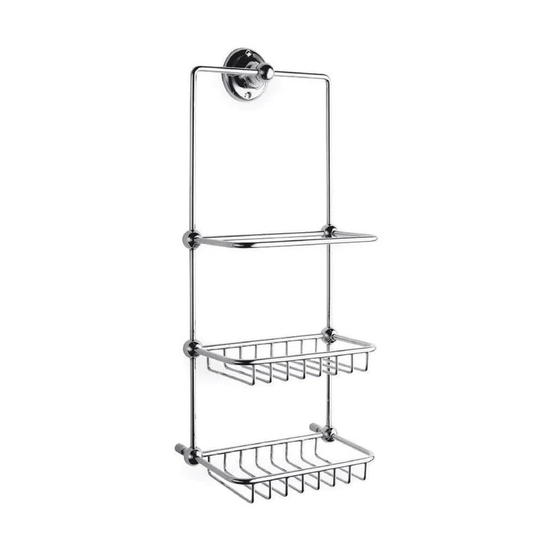 Hudson Reed Shower Parts Shower Tidy Trad Chrome Brass 120x175x410mm