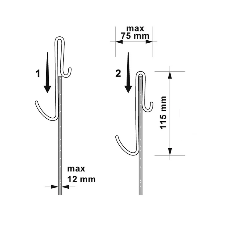 Hudson Reed Enclosure Accessories Enclosure Hook For Frameless Enclosures Contemp Chrome Plastic