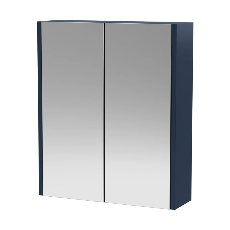Hudson Reed Juno 600mm Mirror Unit (50/50) Contemp Indigo Blue MFC Painted Matt 715x600x185mm