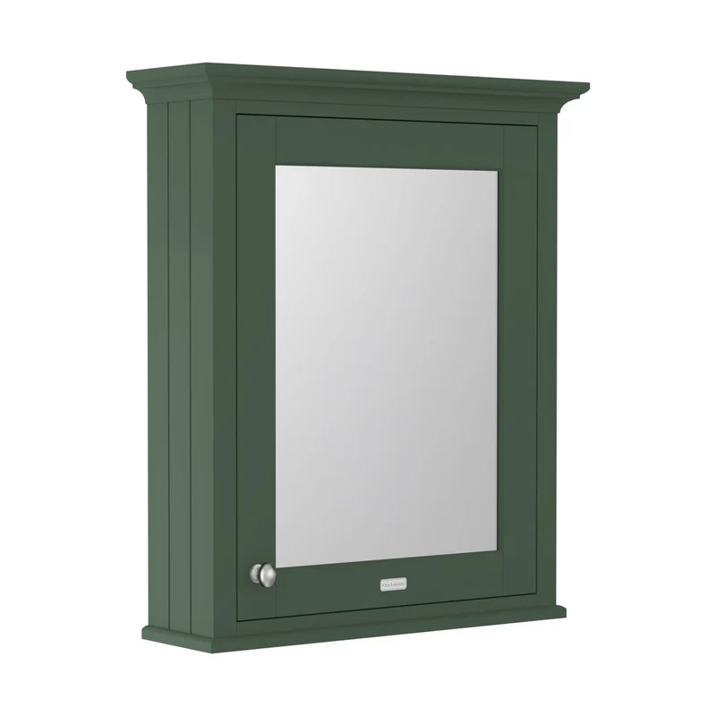 Hudson Reed Old London 600mm Mirror Cabinet Trad Hunter Green MDF Vinyl Smooth Matt 752x650x193mm