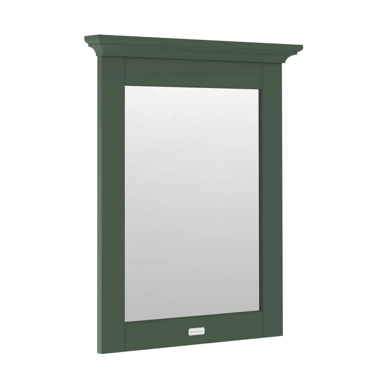 Hudson Reed Old London 600mm Flat Mirror Trad Hunter Green MDF Vinyl Smooth Matt 694x600x68mm