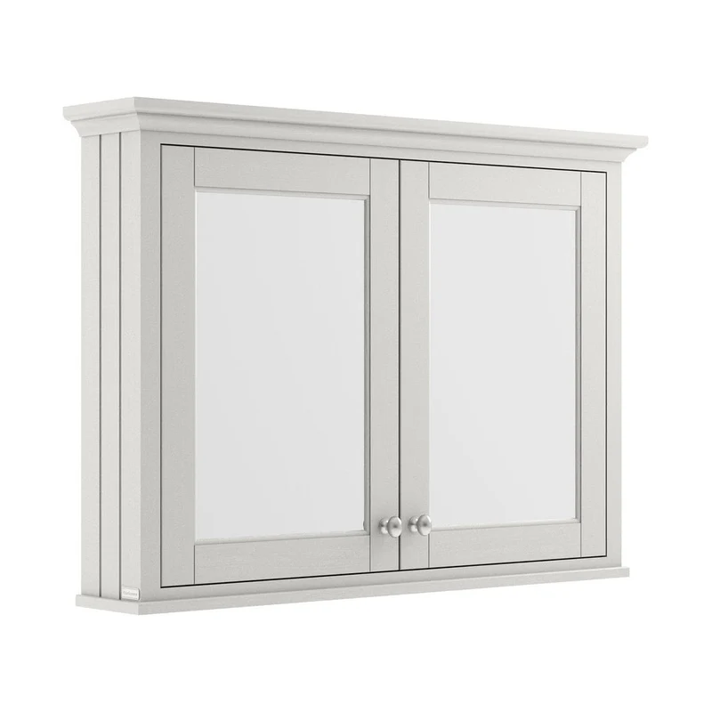 Hudson Reed Old London 1050mm Mirror Cabinet Trad Timeless Sand MDF Vinyl Textured Woodgrain 752x1050x193mm