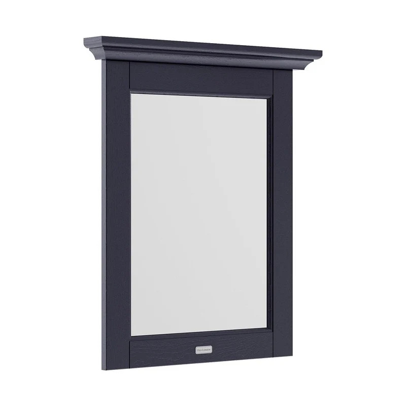 Hudson Reed Old London 600mm Flat Mirror Trad Twilight Blue MDF Vinyl Textured Woodgrain 694x600x68mm