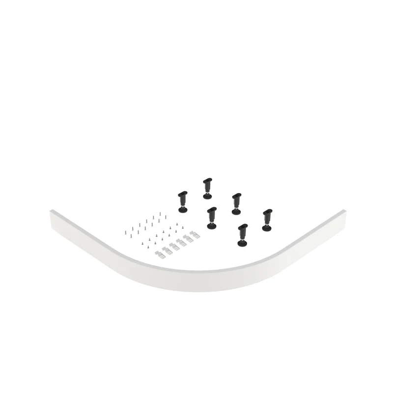 Hudson Reed Leg Sets And Plinths Leg Set & Plinth Kit (1000x1000 Curved Plinth) Contemp White Abs 12x1000x12mm