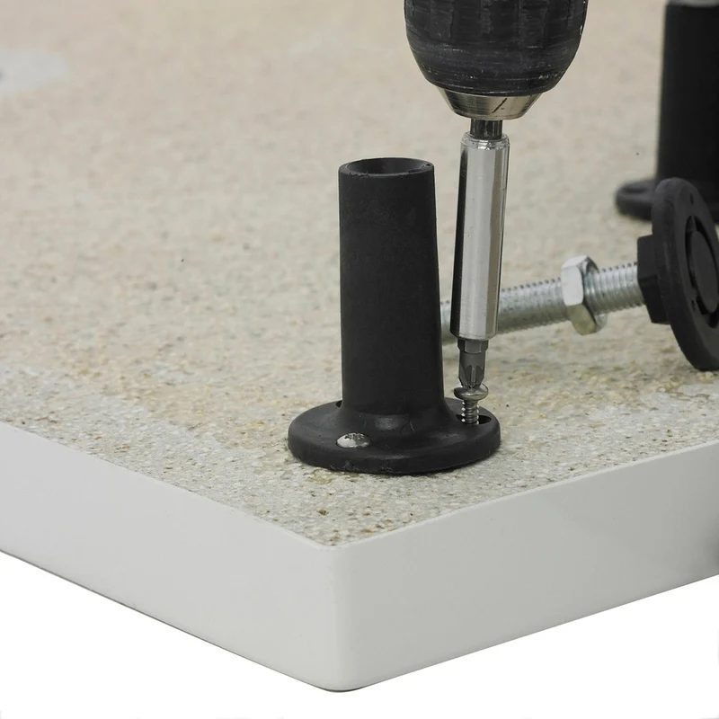 Hudson Reed Leg Sets And Plinths Leg Set & Plinth Kit (1700 &1000 Plinth) Contemp White Abs 12x105x12mm