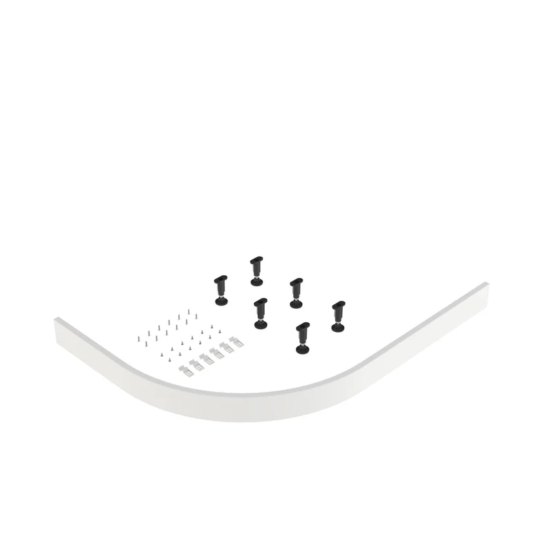 Hudson Reed Leg Sets And Plinths Leg Set & Plinth Kit (900x900 Curved Plinth) Contemp White Abs 12x1000x12mm