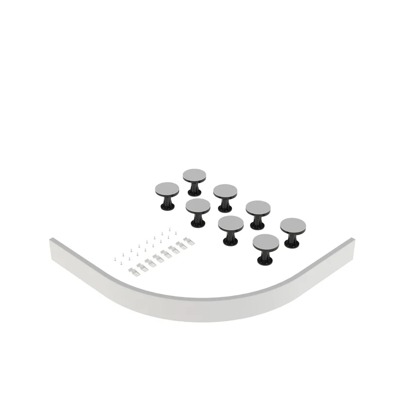 Hudson Reed Leg Sets And Plinths Leg Set Suitable For 1000-1200 Quad & Offset Trays Contemp White Abs