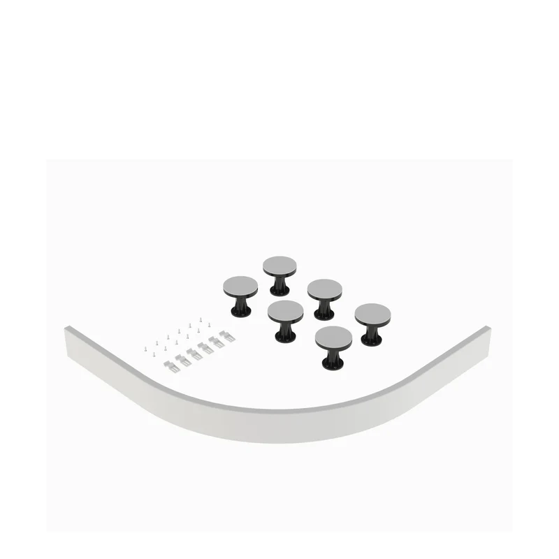 Hudson Reed Leg Sets And Plinths Leg Set Suitable For 700-900 Quad & Offset Trays Contemp White Abs 12x1000x12mm
