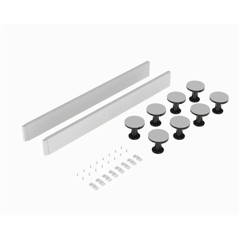 Hudson Reed Leg Sets And Plinths Leg Set Suitable For 1000 Square & Rectangular Trays Contemp White Abs 12x105x12mm