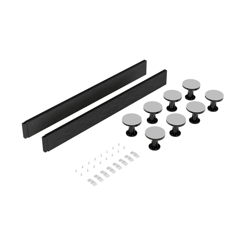 Hudson Reed Leg Sets And Plinths Leg Set Suitable For 1000 Square & Rectangular Trays Contemp Grey Slate Abs 20x105x20mm