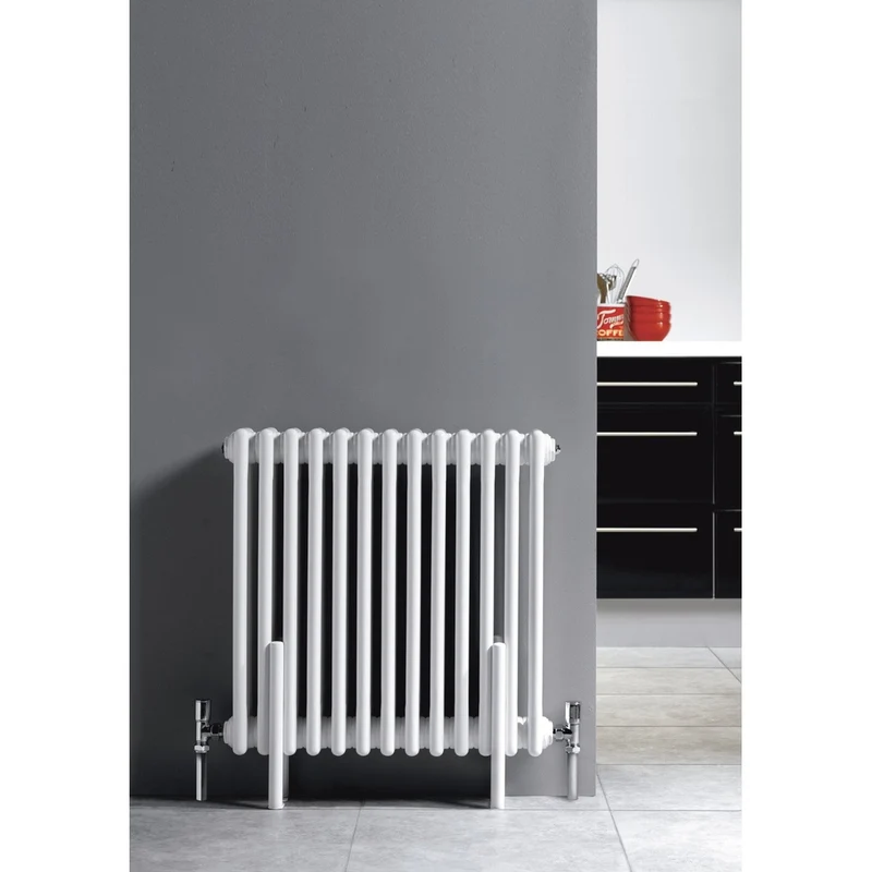 Hudson Reed Colosseum Floor Mounted Legs Trad Gloss White Steel 310x27x52mm