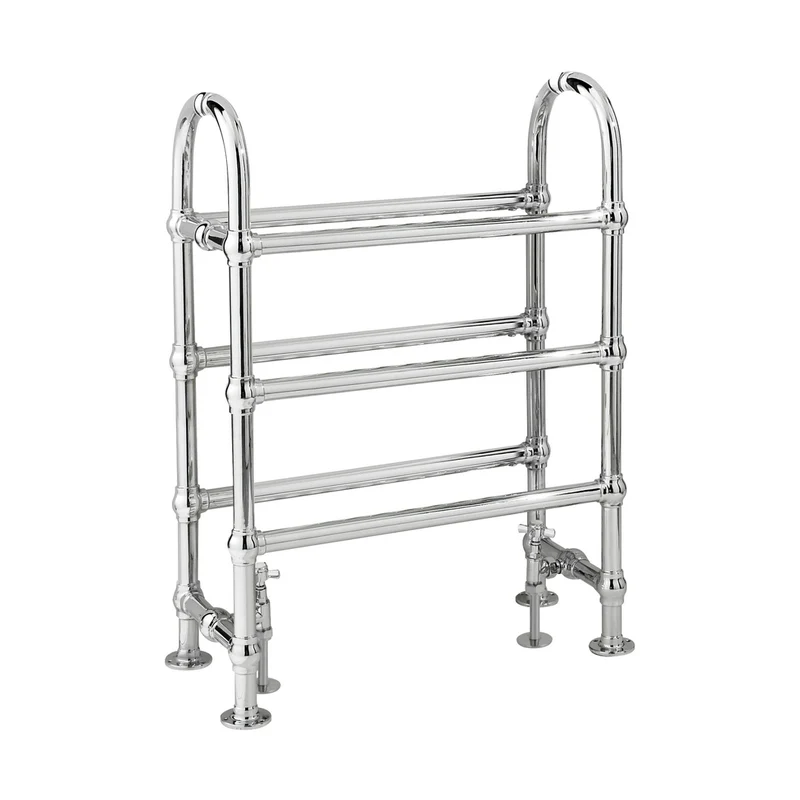 Hudson Reed Heated Towels Rails Adelaide Trad Chrome Steel 762x685x230mm