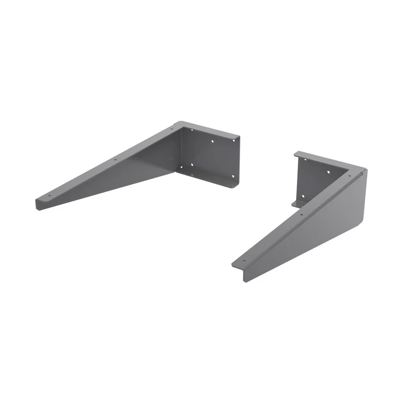 Hudson Reed Handles Shelf Support Brackets Contemp Dark Grey Stainless Steel 300x100x50mm