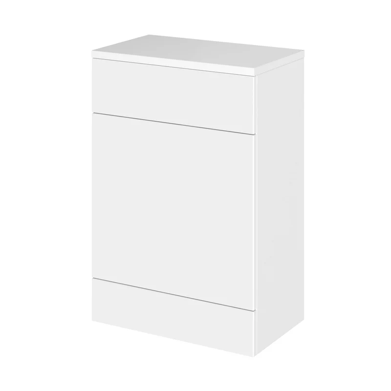 Hudson Reed Fusion 600mm Wc Unit & Co-ordinating Top Contemp Gloss White MFC Painted Gloss 882x605x360mm