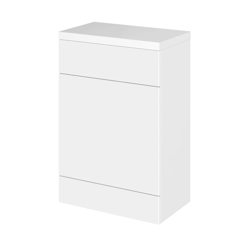Hudson Reed Fusion 600mm Wc Unit & Top Contemp Gloss White MFC Painted Gloss 904x605x360mm