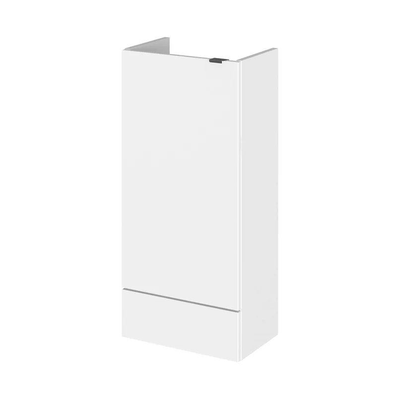 Hudson Reed Fusion 400mm Base Unit - Compact Contemp Gloss White MFC Painted Gloss 864x400x255mm