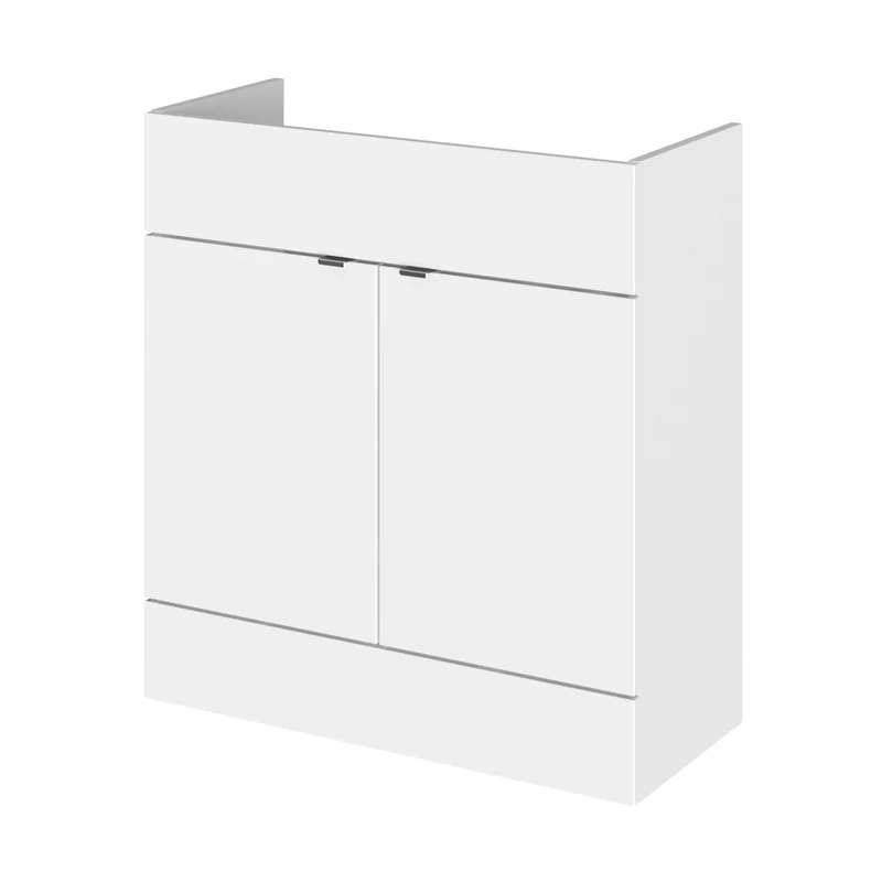 Hudson Reed Fusion 800mm Vanity Unit Contemp Gloss White MFC Painted Gloss 864x800x355mm