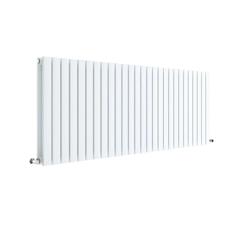 Hudson Reed Sloane Horizontal Double Panel Radiator 600 X 1572 Contemp Satin White Steel 600x1572x72mm