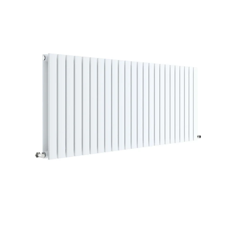 Hudson Reed Sloane Horizontal Double Panel Radiator 600 X 1398 Contemp Satin White Steel 600x1398x72mm