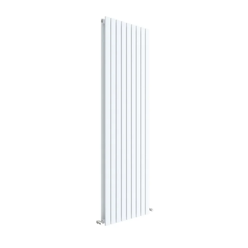 Hudson Reed Sloane Vertical Double Panel Radiator 1800 X 528 Contemp Satin White Steel 1800x528x72mm