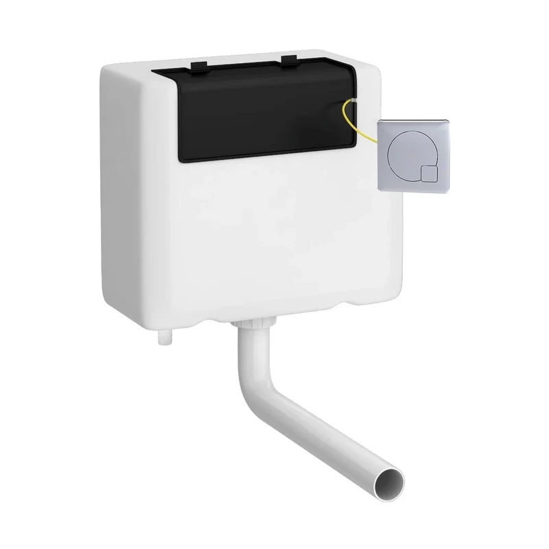 Hudson Reed Concealed Cisterns And Frames Universal Access Cistern & Chrome Square Flush Plate Contemp Polyethylene 296x340x142mm - XTY8M01B