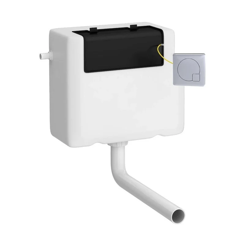 Hudson Reed Concealed Cisterns And Frames Universal Access Cistern & Chrome Square Flush Plate Contemp Polyethylene 296x340x142mm - XTY8M01