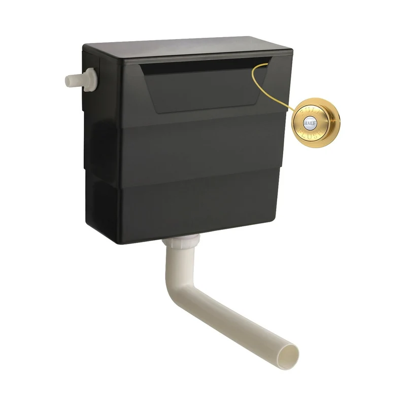 Hudson Reed Concealed Cisterns And Frames Universal Access Cistern & Brushed Brass Trad Flush Plate Polyethylene 334x303x136mm