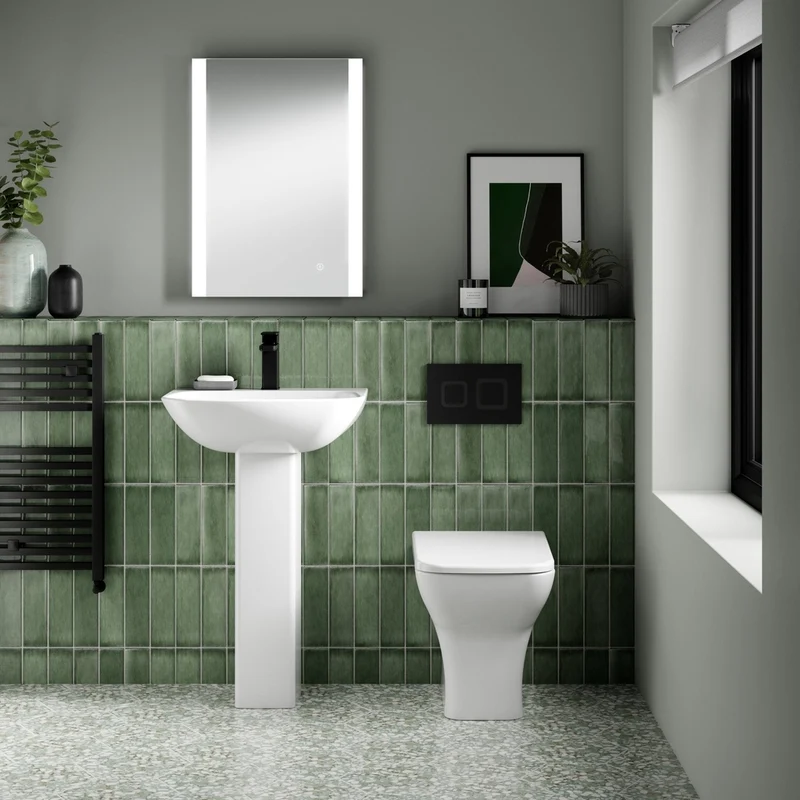 Hudson Reed Concealed Cisterns And Frames Dual Flush Concealed Cistern Frame Square Plate Contemp Matt Black Stainless Steel 1136x520x204mm