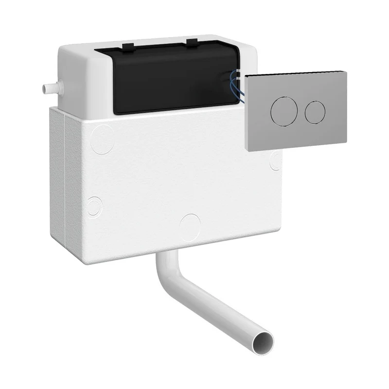 Hudson Reed Concealed Cisterns And Frames Pneumatic Dual Flush Universal Access Concealed Cistern Contemp Chrome Plastic 305x364x164mm