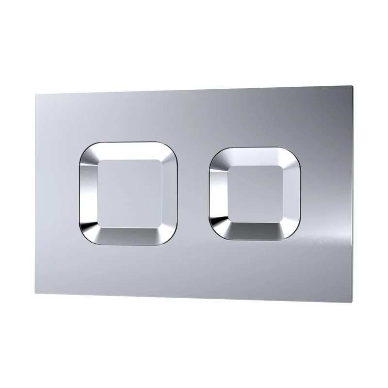Hudson Reed Concealed Cisterns And Frames Square Dual Flush Push Button Contemp Chrome Stainless Steel 1136x520x204mm