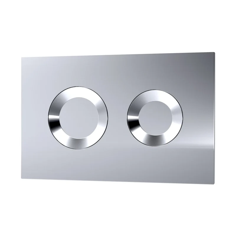 Hudson Reed Concealed Cisterns And Frames Round Dual Flush Push Button Contemp Chrome Stainless Steel 1136x520x204mm