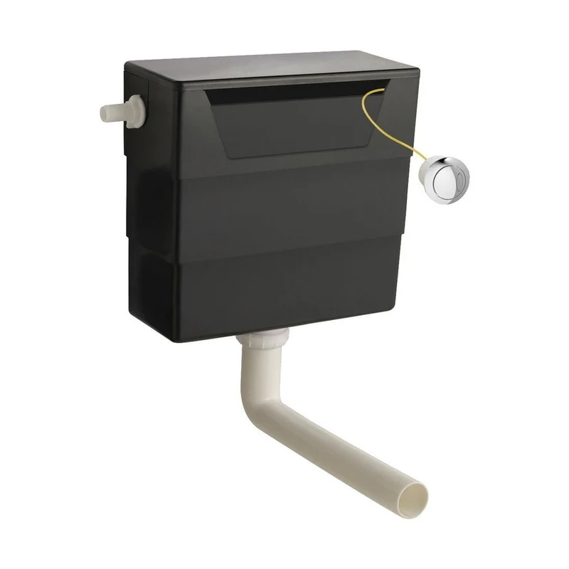 Hudson Reed Concealed Cisterns And Frames Dual Flush Concealed Cistern Contemp Chrome Polyethylene 334x303x136mm