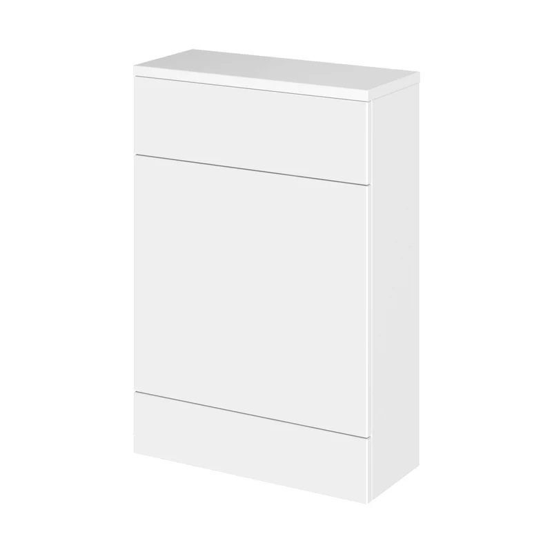 Hudson Reed Fusion 600mm Compact Wc Unit & Co-ordinating Top Contemp Gloss White MFC Painted Gloss 882x605x260mm