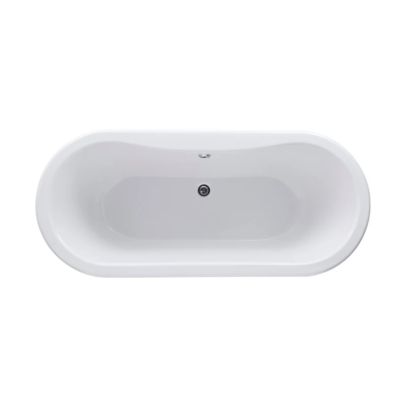 Hudson Reed Kingsbury Freestanding Bath - Pride Leg Set (1700mm) Trad White Acrylic
