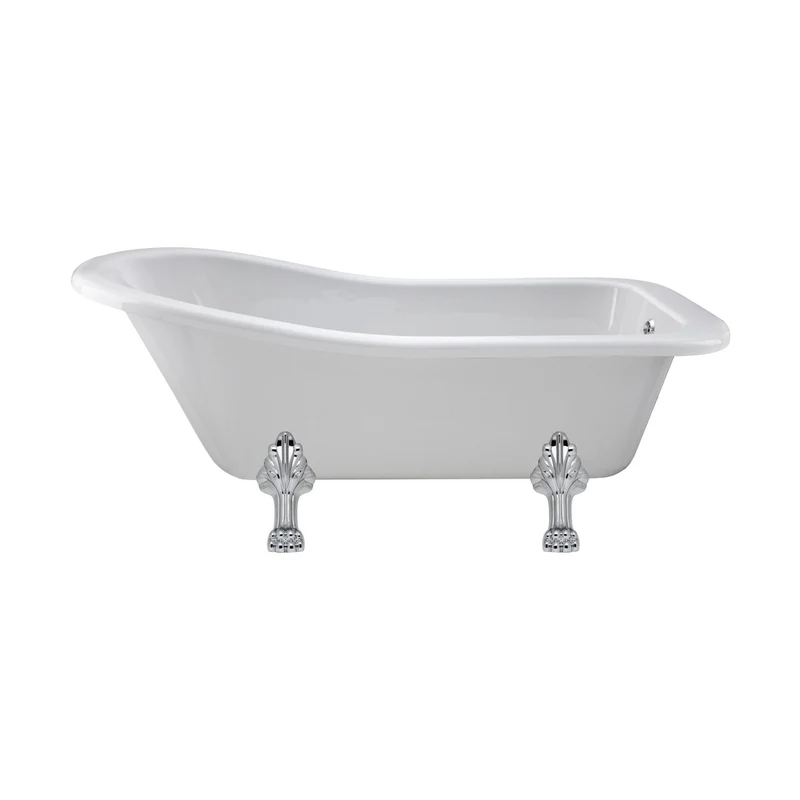 Hudson Reed Brockley Freestanding Bath - Pride Leg Set (1500mm) Trad White Acrylic