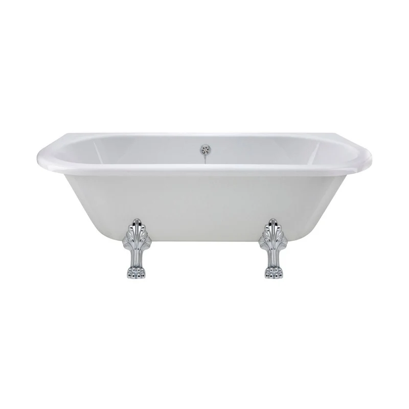 Hudson Reed Kenton Freestanding Bath - Pride Leg Set (1700mm) Trad White Acrylic
