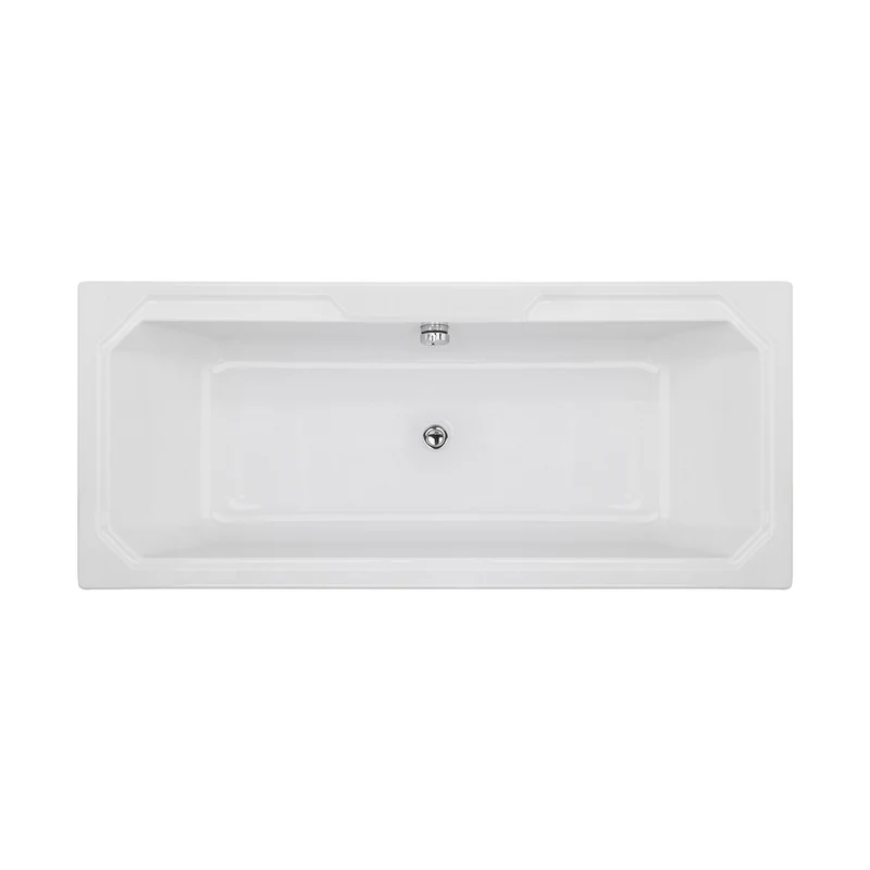 Hudson Reed Ascott Art Deco Bath (1800x800) Trad White Acrylic