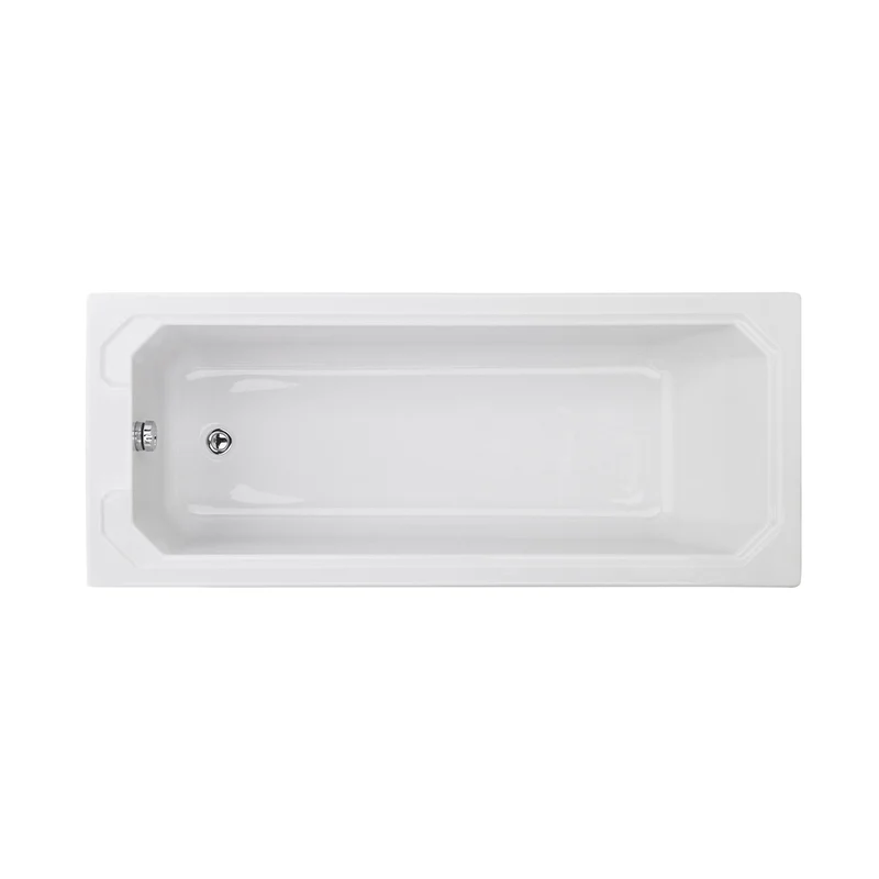 Hudson Reed Ascott Art Deco Bath (1700x700) Trad White Acrylic