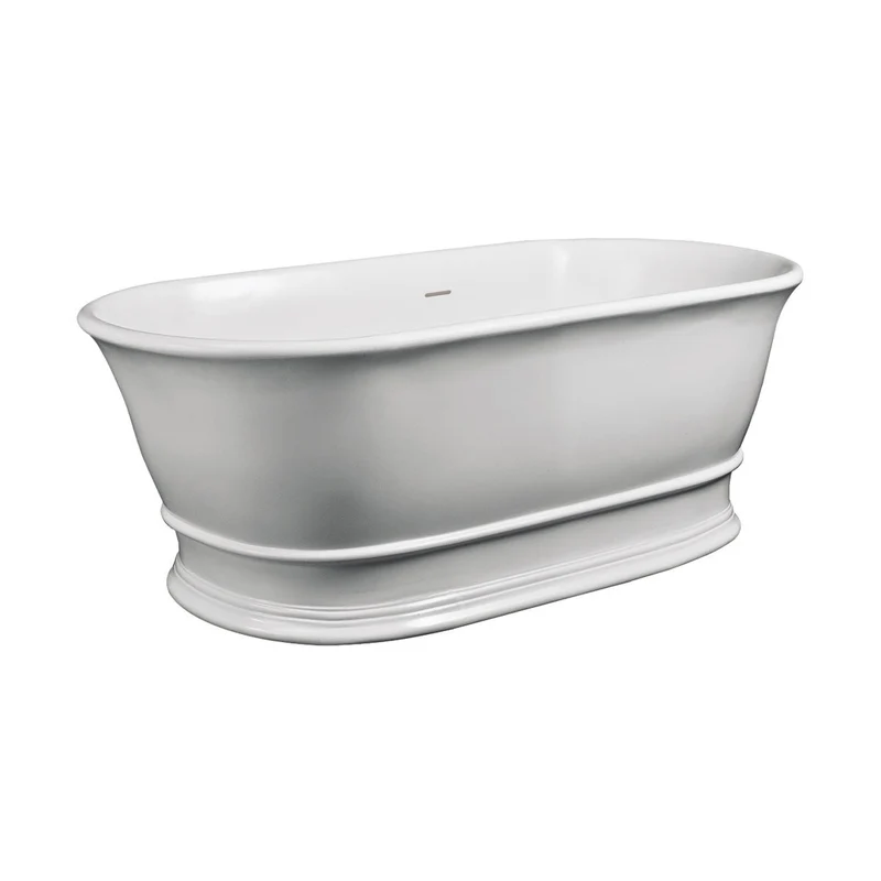 Hudson Reed Farringdon Freestanding Bath Trad White Cian Solid Surface