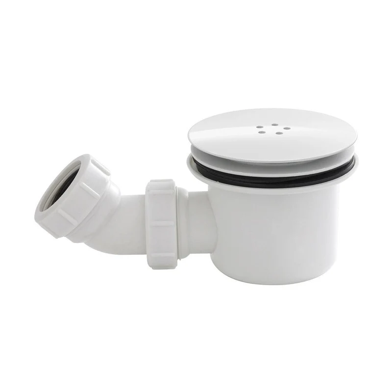 Hudson Reed Shower Tray Wastes White Fast Flow Shower Waste Contemp Matt White Polypropylene 99x116x116mm