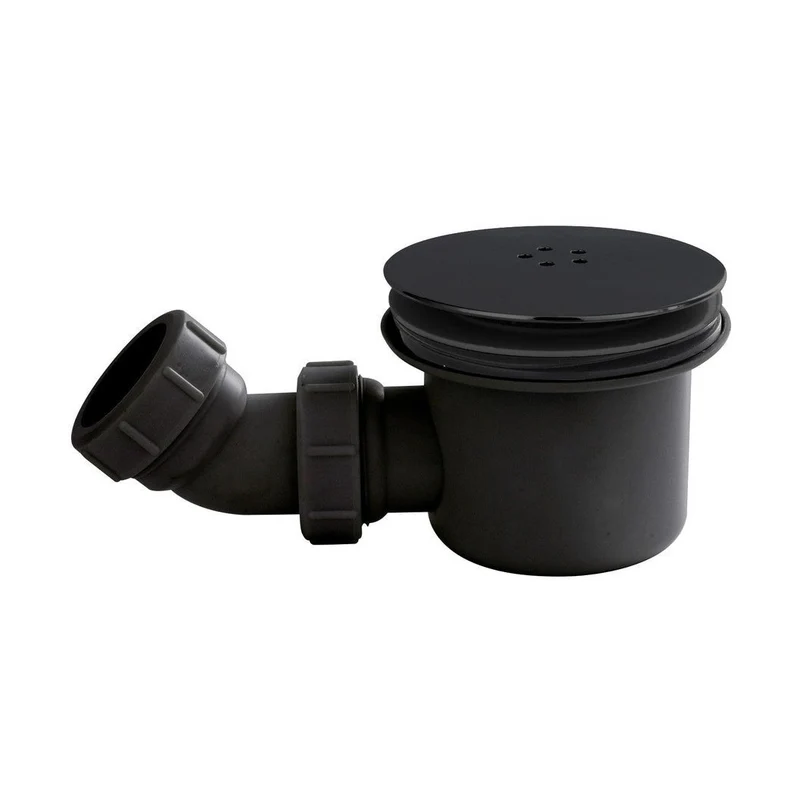 Hudson Reed Shower Tray Wastes Black Fast Flow Shower Waste Contemp Matt Black Polypropylene 99x116x116mm