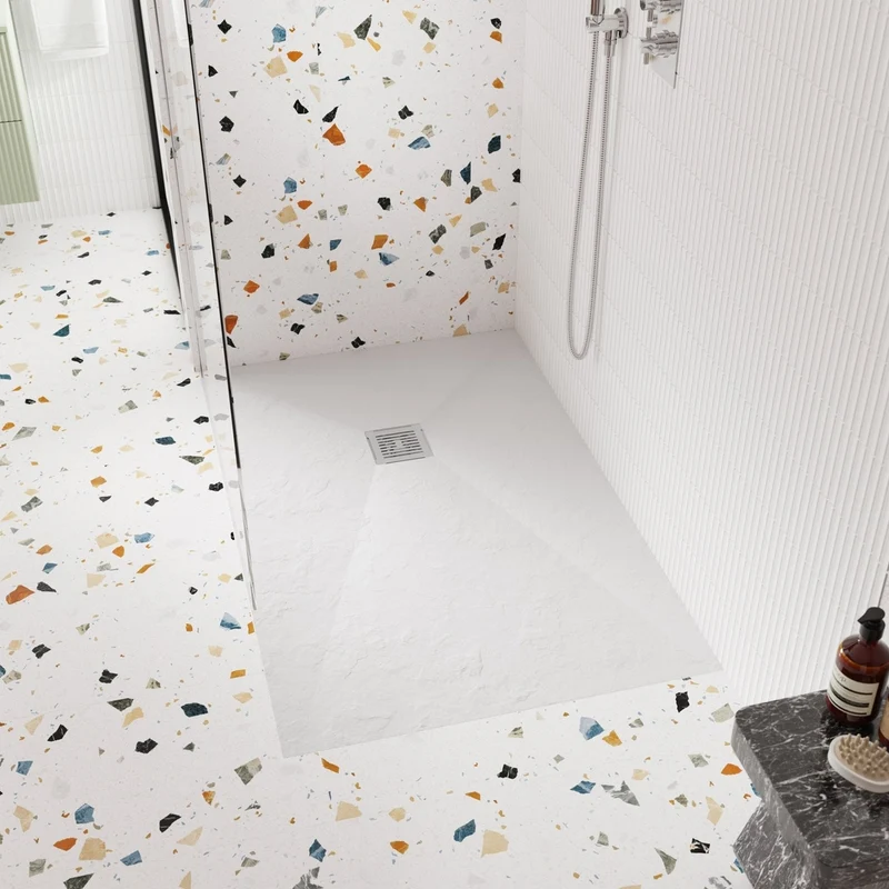 Hudson Reed Shower Tray Wastes Square Shower Waste With Chrome Top Contemp Polypropylene 86x144x144mm