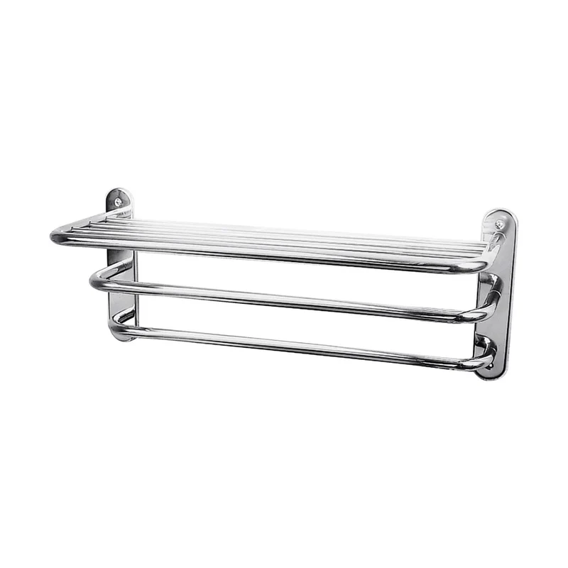 Hudson Reed Bath Wastes And Extras 3 Tier Towel Rack Trad Chrome Brass 260x612x247mm