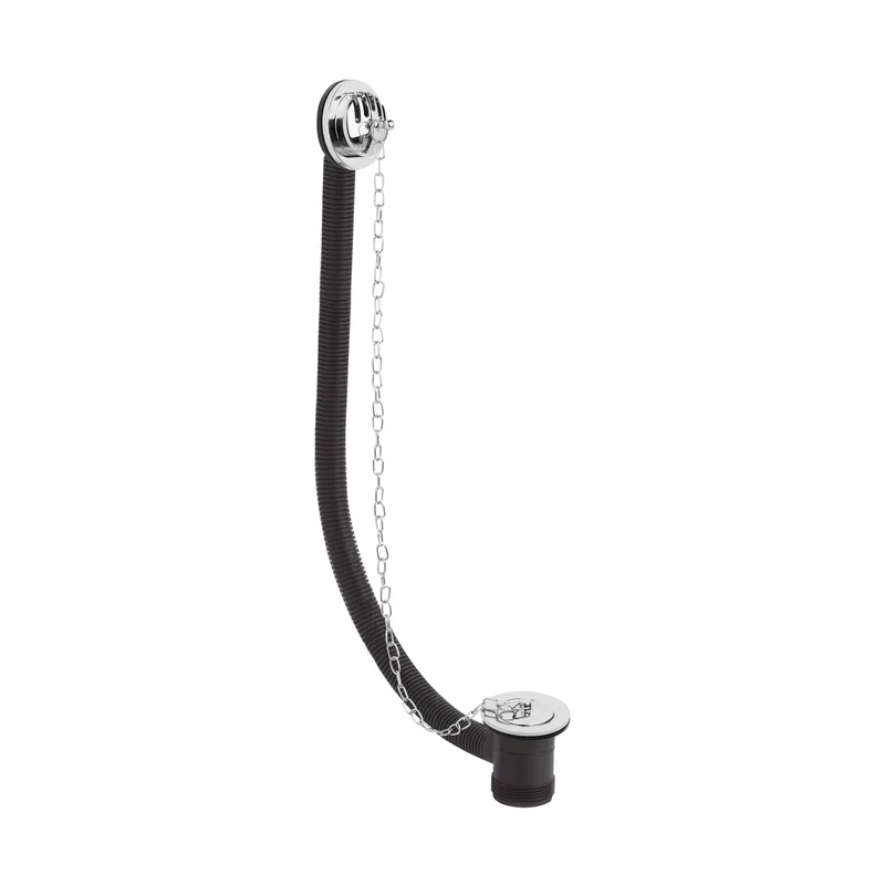 Hudson Reed Bath Wastes And Extras Classic Concealed Bath Waste Trad Chrome Brass 70x70x63mm