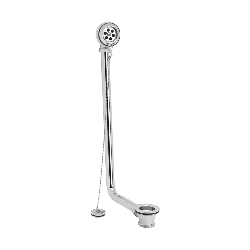 Hudson Reed Bath Wastes And Extras Bath Waste Trad Chrome Brass 458x191x45mm